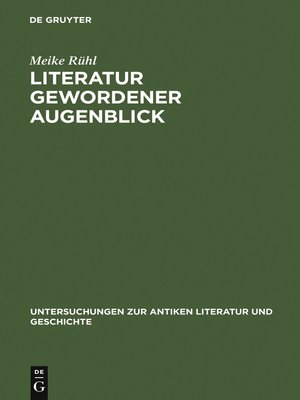 cover image of Literatur gewordener Augenblick